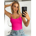 SHEIN BAE женская сексуальная однотонная майка с открытой спиной, ярко-розовый SHEIN BAE женская сексуальная однотонная майка с открытой спиной, ярко-розовый