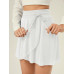 SHEIN VARSITY Спортивная теннисная базовая сетка с поясом и юбкой, белый