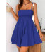 SHEIN EZwear Женское тканое платье-комбинация с V-образным вырезом, королевский синий