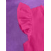 SHEIN SHEIN Kids QTFun Жилет с мультяшным буквенным принтом для маленьких девочек, ярко-розовый