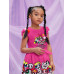 SHEIN SHEIN Kids QTFun Жилет с мультяшным буквенным принтом для маленьких девочек, ярко-розовый
