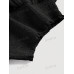 SHEIN MOD SHEIN MOD женская двухслойная мини-юбка с асимметричным подолом и рюшами и присборенной талией, черный