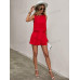 SHEIN Clasi в горошек с принтом без рукавов и круглым вырезом, красный SHEIN Clasi в горошек с принтом без рукавов и круглым вырезом, красный