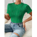 SHEIN Трикотажное боди из однотонной ребристой ткани Frenchy, зеленый