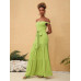 Merline Labissiere сплошной цвет на одно плечо с пуговицами спереди повседневное платье, зеленый