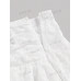 SHEIN MOD Белая кружевная декорированная асимметричная юбка с рюшами по подолу, белый