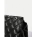 SHEIN BIZwear Элегантная большая вместительная сумка через плечо с ромбовидным узором на цепочке, черный