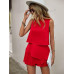 SHEIN Clasi в горошек с принтом без рукавов и круглым вырезом, красный SHEIN Clasi в горошек с принтом без рукавов и круглым вырезом, красный