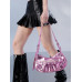 SHEIN ICON Street Style, женская модная однотонная сумка через плечо, розовый
