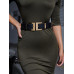 SHEIN SXY Ремень с металлической пряжкой, черный SHEIN SXY Ремень с металлической пряжкой, черный