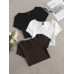 SHEIN EZwear 3 шт. однотонная приталенная футболка с круглым вырезом и короткими рукавами, многоцветный