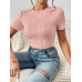 SHEIN Трикотажное боди из однотонной ребристой ткани Frenchy, розовый
