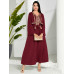 SHEIN Modely женское арабское платье в стиле пэчворк из тканой ленты с бахромой и длинными рукавами, бургундия