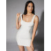 SHEIN BAE Однотонное боди-майка, белый