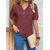 SHEIN Clasi Женская футболка с короткими рукавами, бургундия SHEIN Clasi Женская футболка с короткими рукавами, бургундия