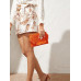 Соломенный клатч SHEIN VCAY для лета, апельсин