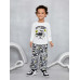 SHEIN Футболка и спортивные штаны с рисунком для молодых мальчиков с буквами и рисунками, многоцветный