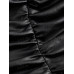 SHEIN Coolane - женский однотонный плиссированный топ без бретелек, черный