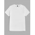 SHEIN Мужская однотонная домашняя одежда с круглым вырезом и короткими рукавами, зеленый