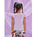 SHEIN SHEIN Kids QTFun Жилет с мультяшным буквенным принтом для маленьких девочек, сиреневый фиолетовый