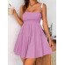 SHEIN EZwear Женское тканое платье-комбинация с V-образным вырезом, сиреневый фиолетовый