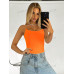 SHEIN BAE женская сексуальная однотонная майка с открытой спиной, апельсин