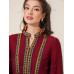 SHEIN Mulvari Женское платье с вырезом и геометрическим узором, бургундия SHEIN Mulvari Женское платье с вырезом и геометрическим узором, бургундия