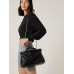 SHEIN BIZwear Элегантная сумка через плечо с клапаном и шевронным рисунком, черный SHEIN BIZwear Элегантная сумка через плечо с клапаном и шевронным рисунком, черный