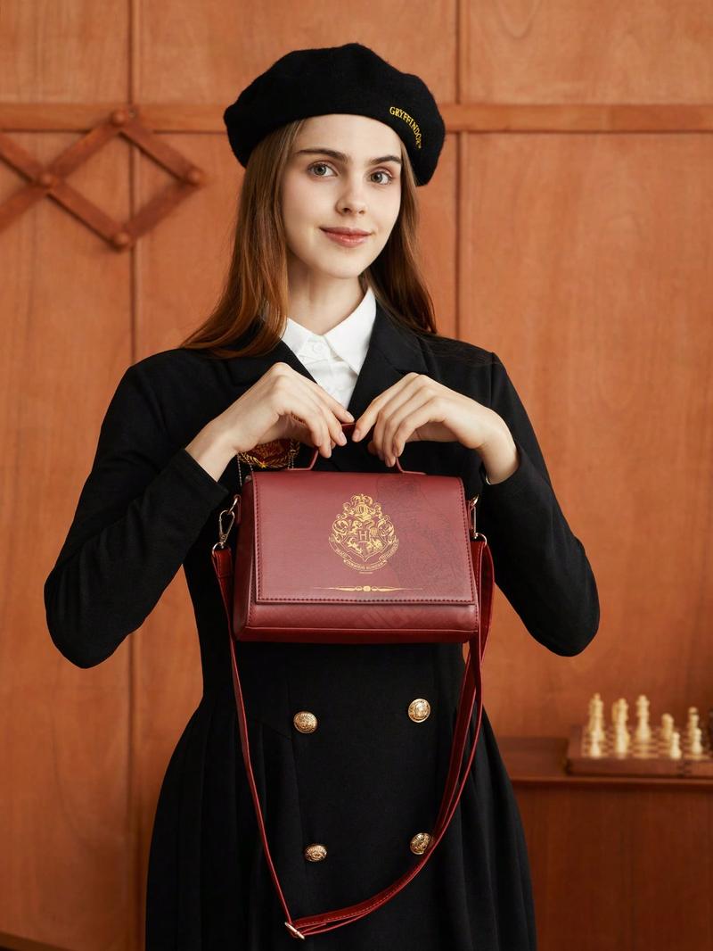 Минималистичная квадратная сумка SHEIN из искусственной кожи с верхней ручкой, красный Минималистичная квадратная сумка SHEIN из искусственной кожи с верхней ручкой, красный