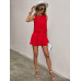 SHEIN Clasi в горошек с принтом без рукавов и круглым вырезом, красный SHEIN Clasi в горошек с принтом без рукавов и круглым вырезом, красный