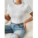 SHEIN Трикотажное боди из однотонной ребристой ткани Frenchy, белый SHEIN Трикотажное боди из однотонной ребристой ткани Frenchy, белый