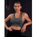 SHEIN Yoga Модный женский бесшовный спортивный бюстгальтер в контрастную полоску, серый SHEIN Yoga Модный женский бесшовный спортивный бюстгальтер в контрастную полоску, серый