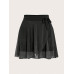 SHEIN VARSITY Спортивная теннисная базовая сетка с поясом и юбкой, темно-серый
