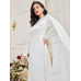 SHEIN Modely женское платье-накидка в арабском стиле с пышными рукавами, белый