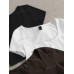 SHEIN EZwear 3 шт. однотонная приталенная футболка с круглым вырезом и короткими рукавами, многоцветный