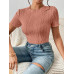 SHEIN Трикотажное боди из однотонной ребристой ткани Frenchy, пыльный розовый