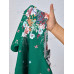 SHEIN Clasi Женское платье миди с v-образным вырезом и короткими рукавами с цветочным принтом, зеленый SHEIN Clasi Женское платье миди с v-образным вырезом и короткими рукавами с цветочным принтом, зеленый