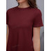 SHEIN LUNE Трикотажное однотонное повседневное платье с круглым вырезом и короткими рукавами, красная роза