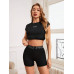 SHEIN Yoga Базовая однотонная спортивная одежда приталенного кроя, многоцветный