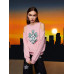 SHEIN Толстовка с открытыми плечами и принтом фигур и звезд, детский розовый SHEIN Толстовка с открытыми плечами и принтом фигур и звезд, детский розовый