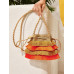 SHEIN VCAY Женская сумка через плечо на шнурке с бахромой, апельсин