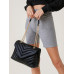 SHEIN BIZwear Элегантная сумка через плечо с клапаном и шевронным рисунком, черный SHEIN BIZwear Элегантная сумка через плечо с клапаном и шевронным рисунком, черный