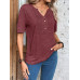 SHEIN Clasi Женская футболка с короткими рукавами, бургундия SHEIN Clasi Женская футболка с короткими рукавами, бургундия