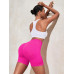 SHEIN Однотонные спортивные шорты с высокой талией для отдыха, ярко-розовый