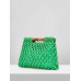 SHEIN SXY Модный тканый клатч в отпускном стиле, зеленый SHEIN SXY Модный тканый клатч в отпускном стиле, зеленый