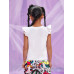SHEIN SHEIN Kids QTFun Жилет с мультяшным буквенным принтом для маленьких девочек, белый