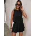 SHEIN Clasi в горошек с принтом без рукавов и круглым вырезом, черный SHEIN Clasi в горошек с принтом без рукавов и круглым вырезом, черный