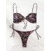 SHEIN Swim BAE Однотонный текстурированный комплект из двух частей купальника, многоцветный