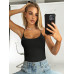 SHEIN BAE женская сексуальная однотонная майка с открытой спиной, черный