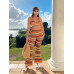 SHEIN SXY Богемная пляжная одежда, 2 шт./компл. для женщин, лето, коричневый